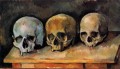 Les trois crânes Paul Cézanne